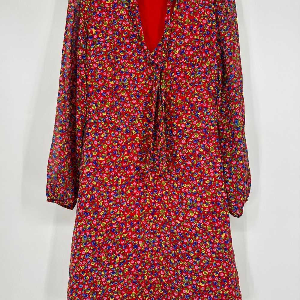 Boden Imogen Floral Tie Neck Long Sleeve Peasant … - image 3