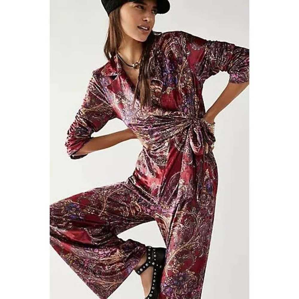 Free People Delphine Velvet Jumpsuit - image 4