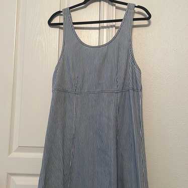 Vintage blue and white maxi dress