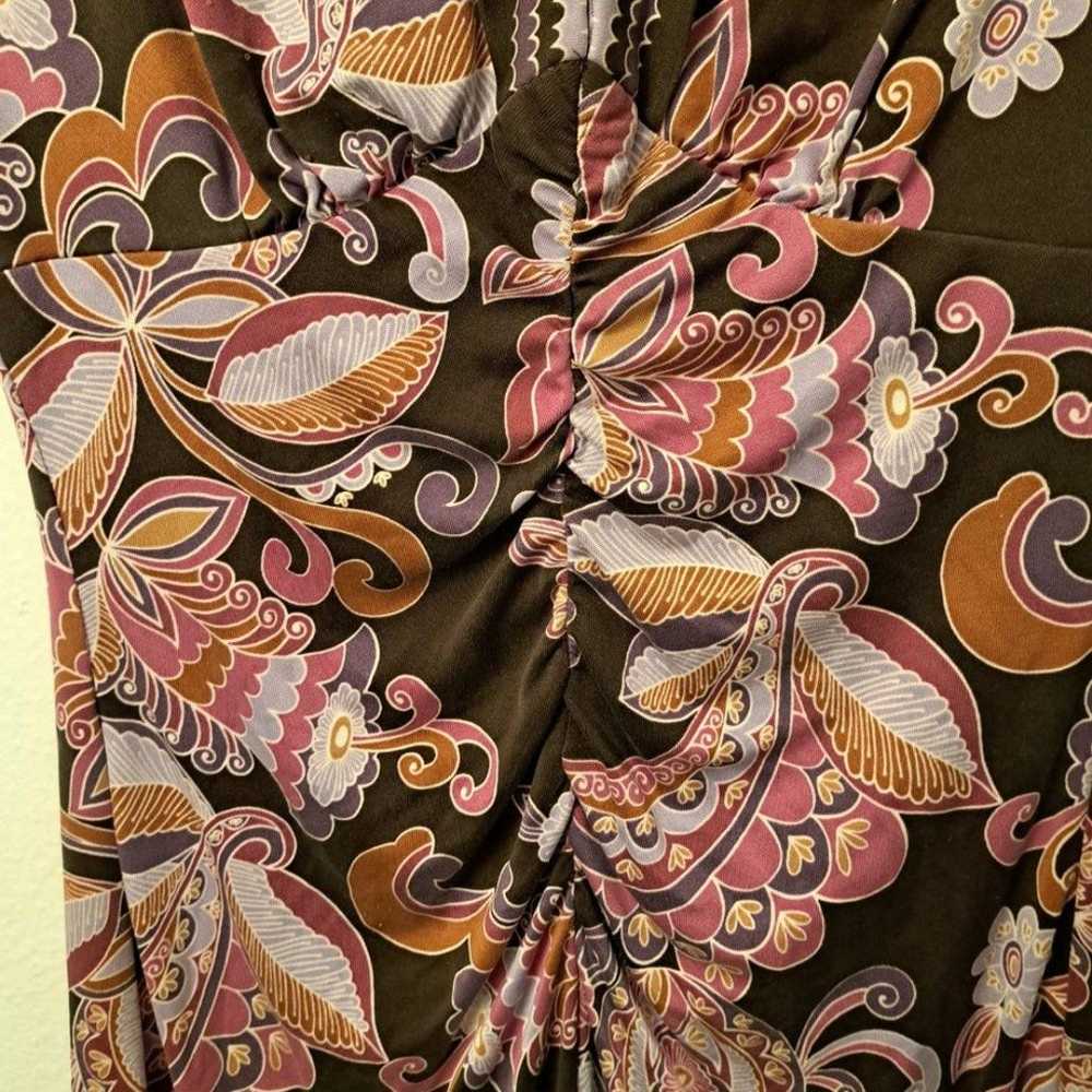 Trina Turk Floral Bias Cut Silk Mini Dress Size 4 - image 3