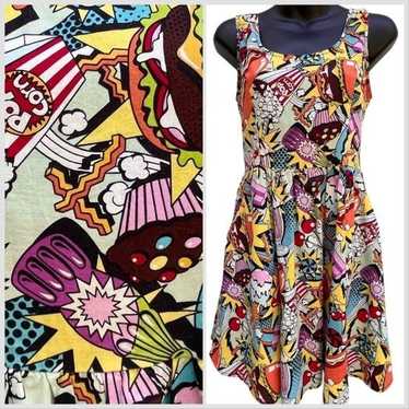 Folter Sleeveless Fit & Flare Retro Pop Comic Nov… - image 1