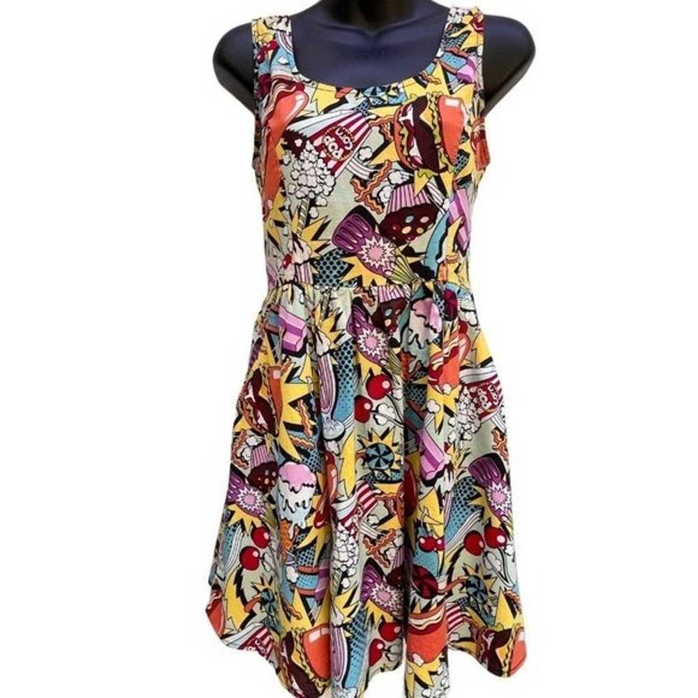 Folter Sleeveless Fit & Flare Retro Pop Comic Nov… - image 2