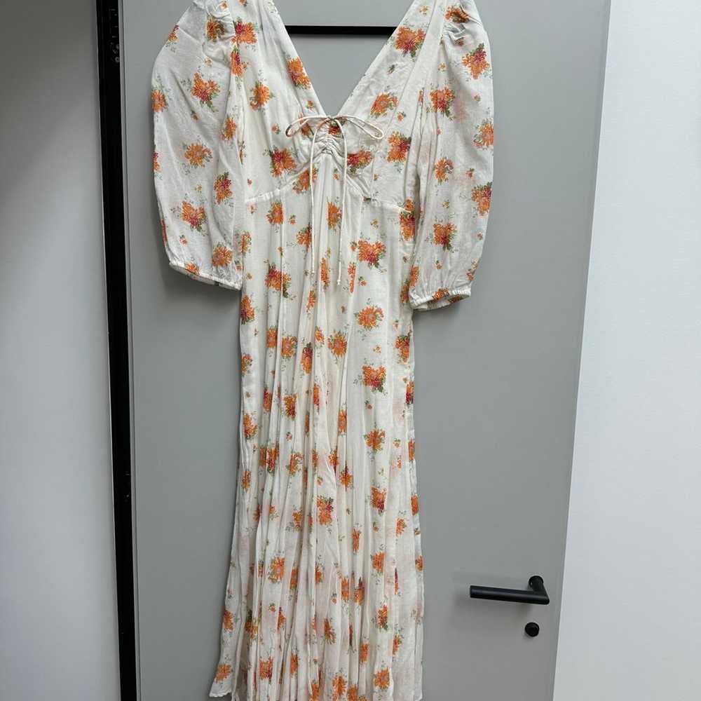 Free People Orange Flower Dress - image 1