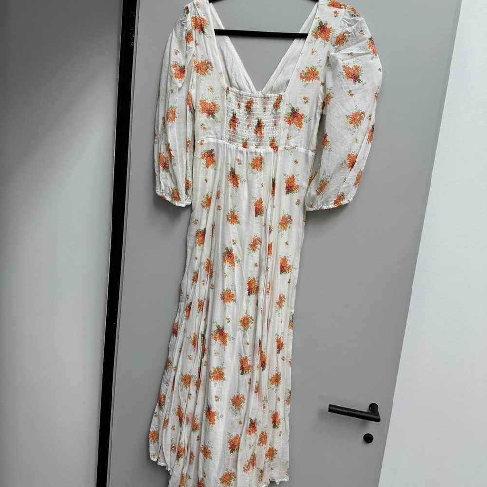 Free People Orange Flower Dress - image 2