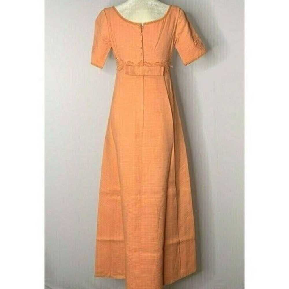 Vintage 60s Evening Maxi Dress S Peach - image 5