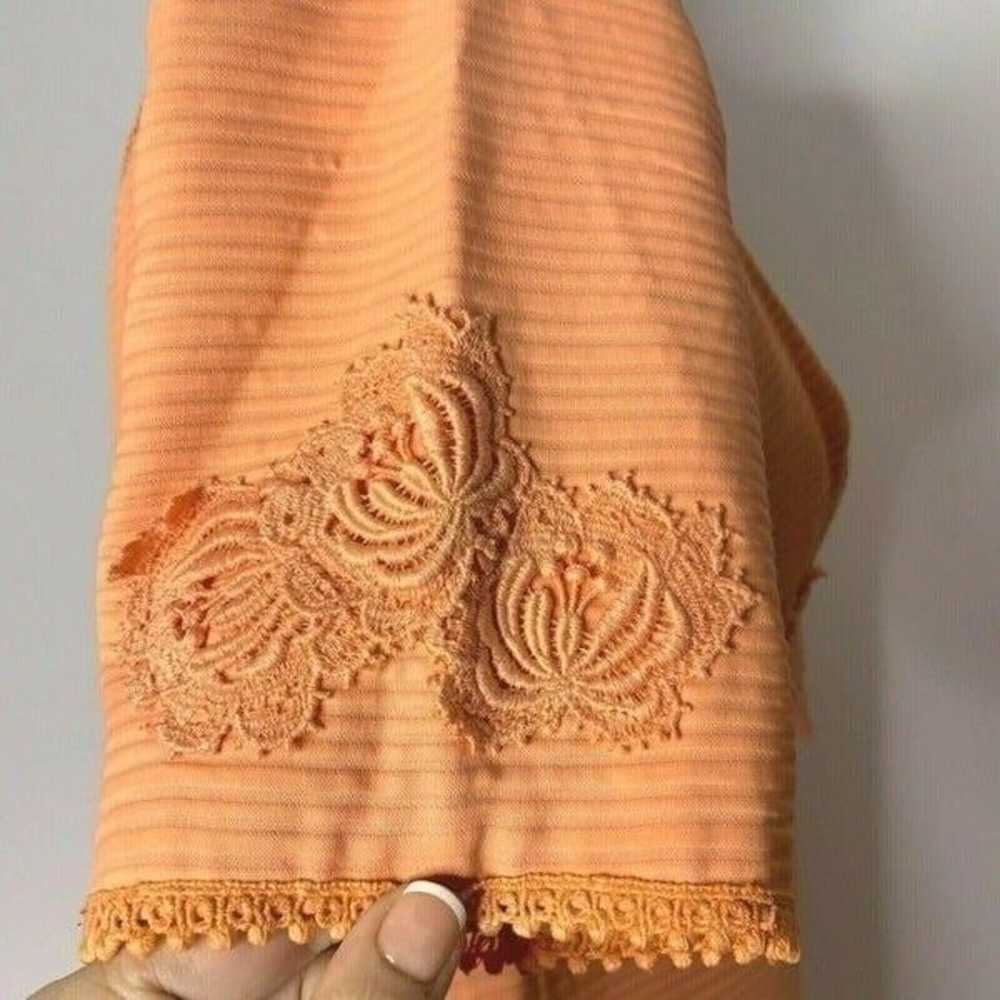 Vintage 60s Evening Maxi Dress S Peach - image 7