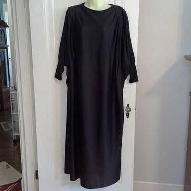 Vtg 70s/80s DB Boutique black polyester knit loung