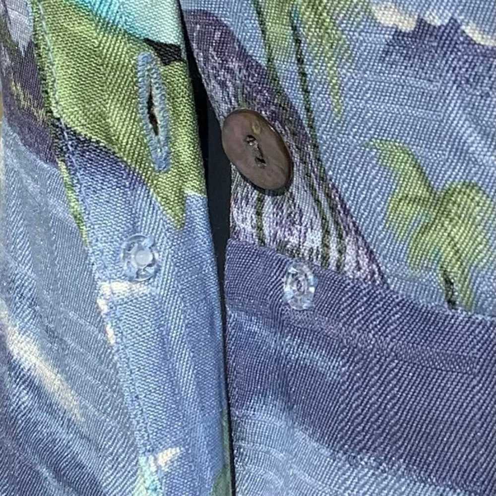 Tommy Bahama Silk Sleeveless Tropical Blue Dress … - image 6