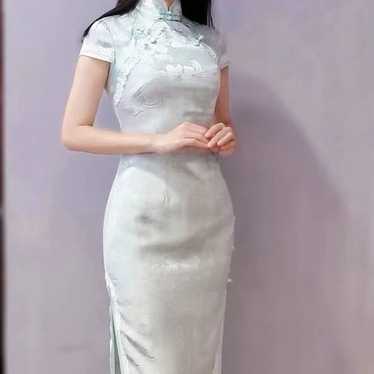 Traditional Cheongsam Qipao 真丝花罗旗袍 Elegant Dress … - image 1