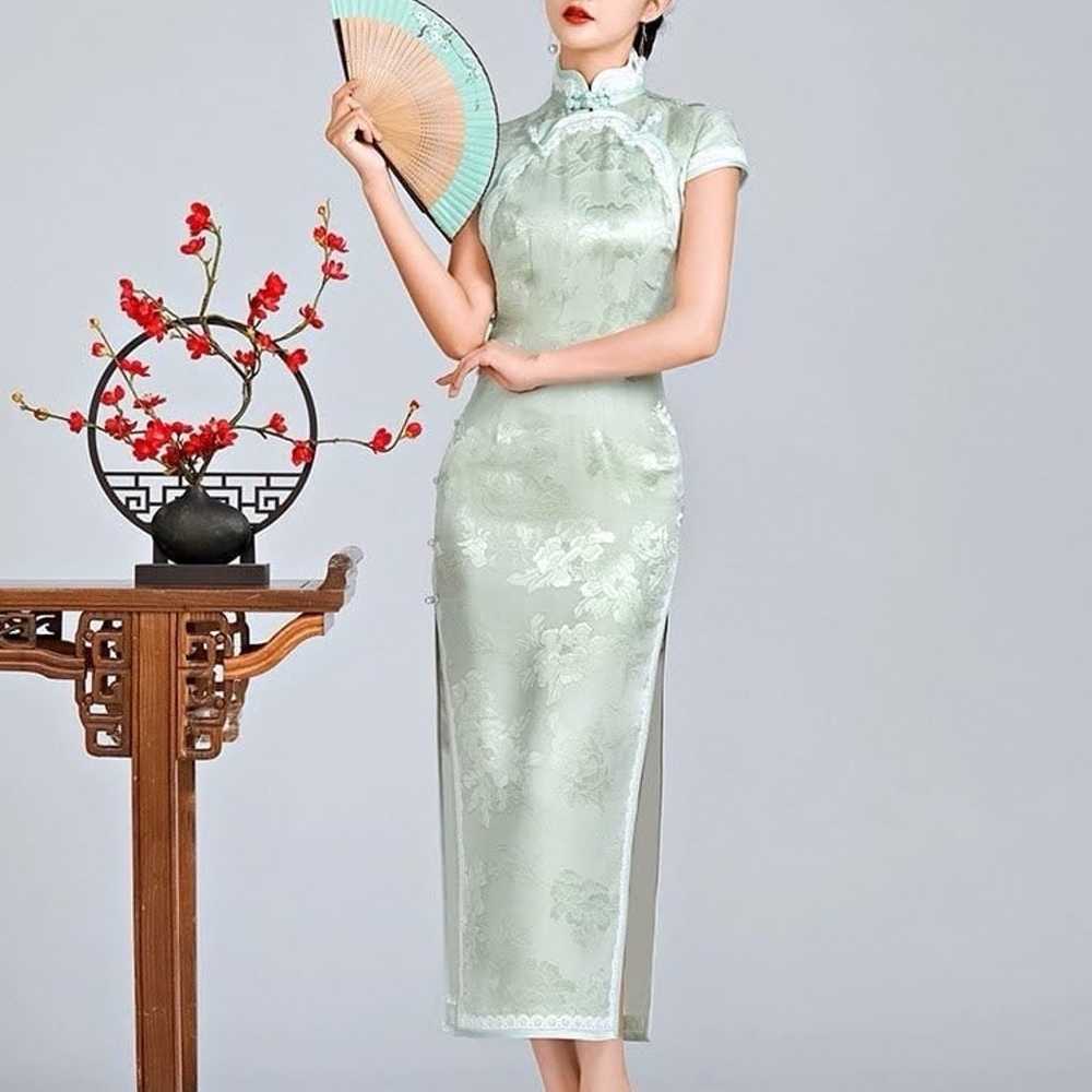 Traditional Cheongsam Qipao 真丝花罗旗袍 Elegant Dress … - image 3