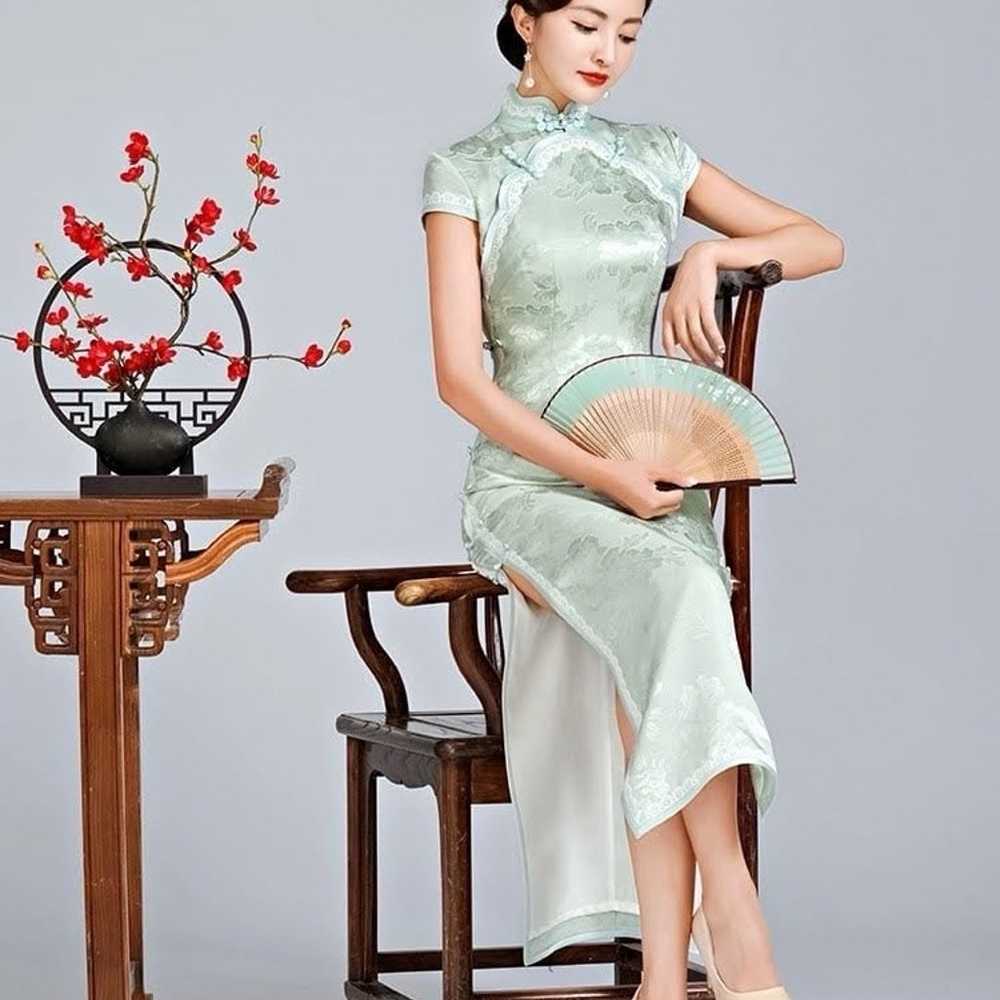 Traditional Cheongsam Qipao 真丝花罗旗袍 Elegant Dress … - image 5