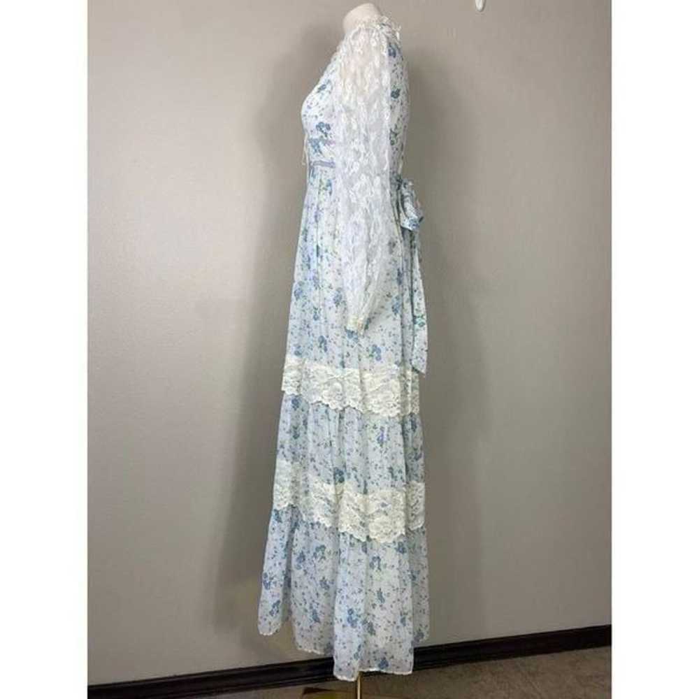 Vintage 70s Gunne Sax inspired floral prairie max… - image 4