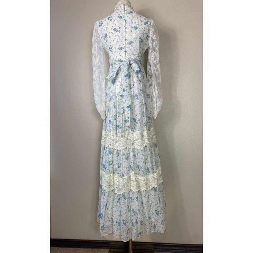 Vintage 70s Gunne Sax inspired floral prairie max… - image 5