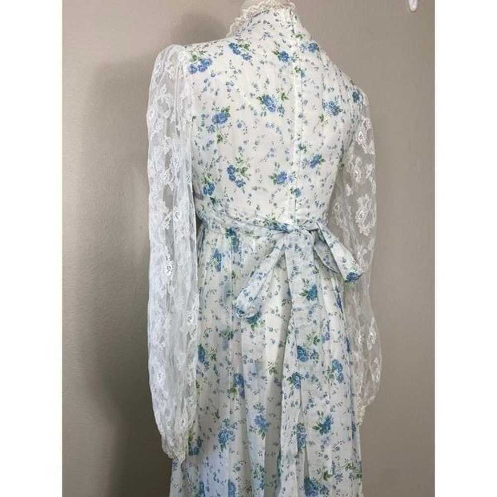 Vintage 70s Gunne Sax inspired floral prairie max… - image 6