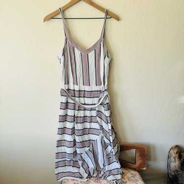 LOFT | red white and blue stripe dress - image 1