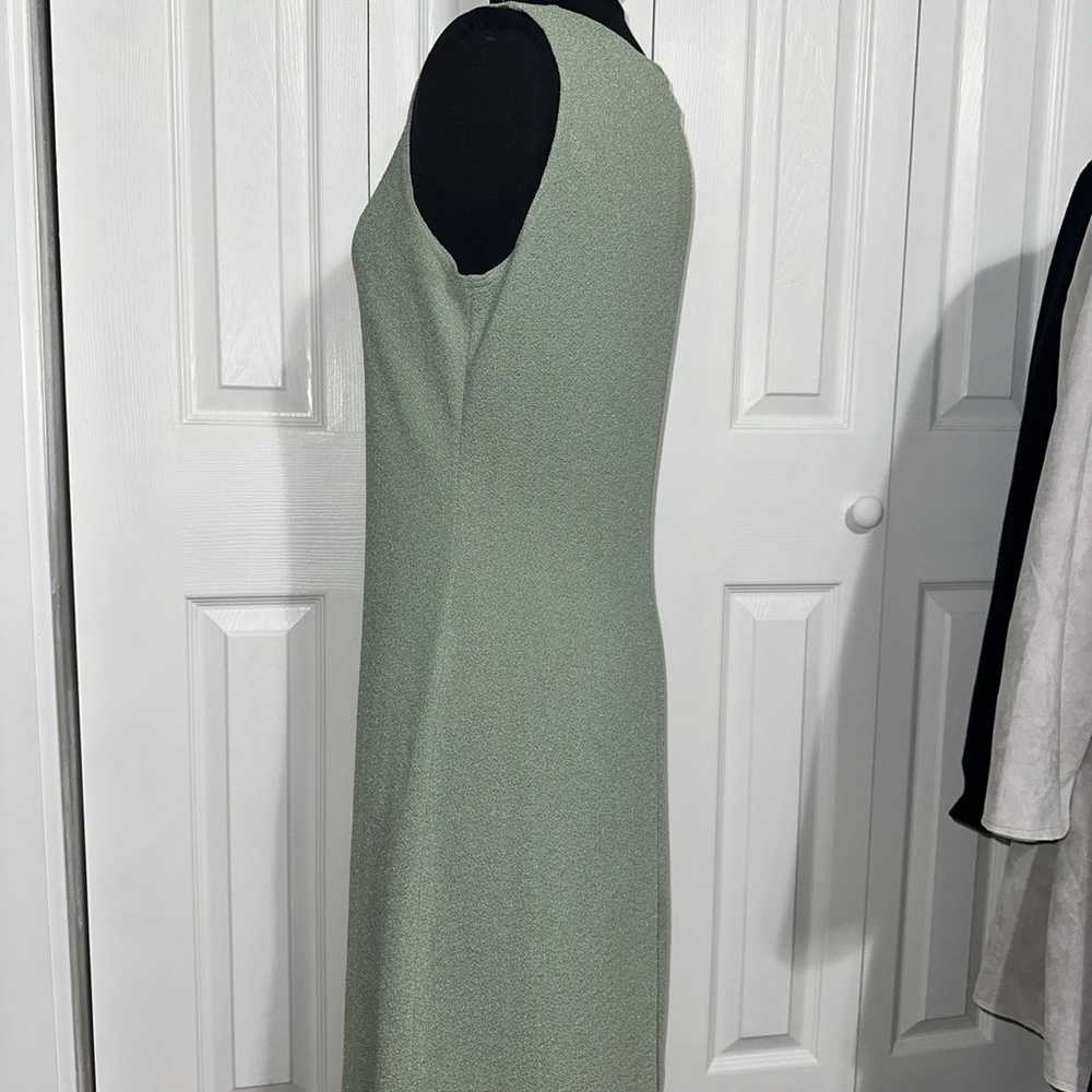 Vtg Nicole Studio Green Dress - image 2