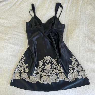 Vintage Black Slip Dress - image 1