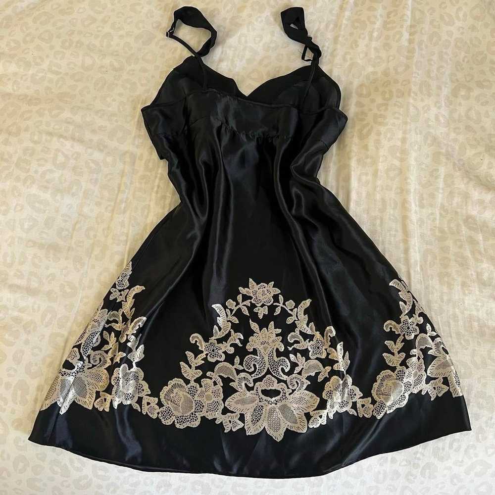 Vintage Black Slip Dress - image 3