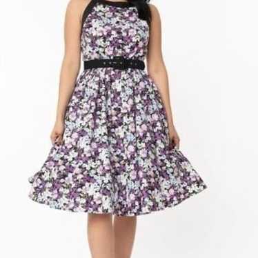 Unique Vintage floral halter dress - image 1