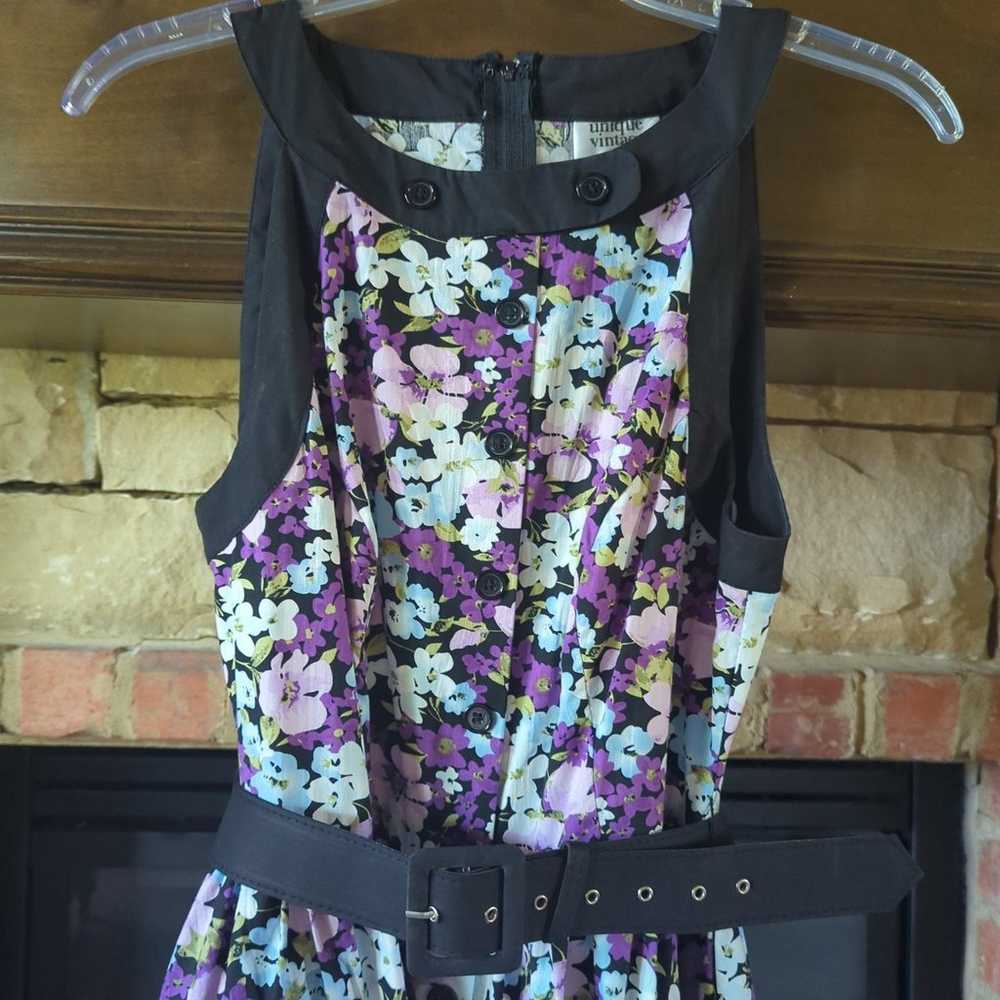 Unique Vintage floral halter dress - image 3