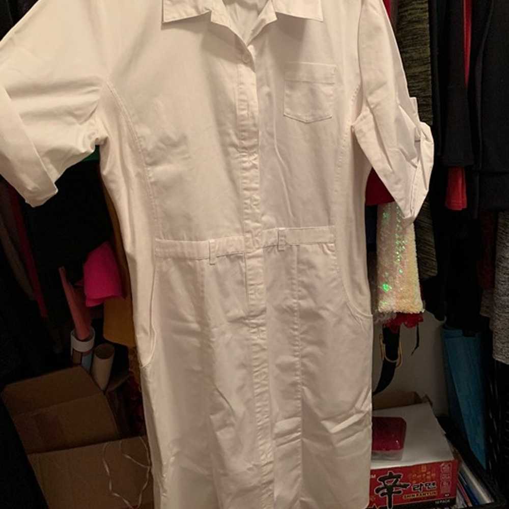 White Nurse Uniform Dress Size M - image 2