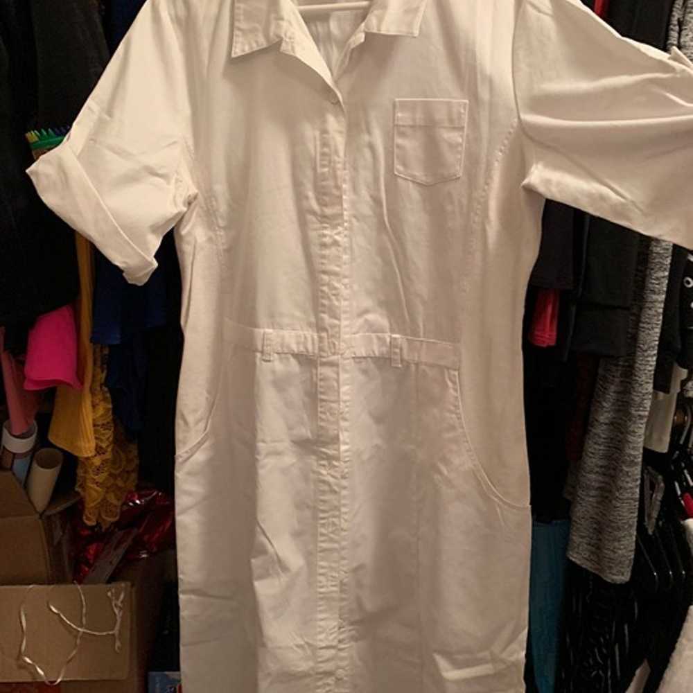 White Nurse Uniform Dress Size M - image 6