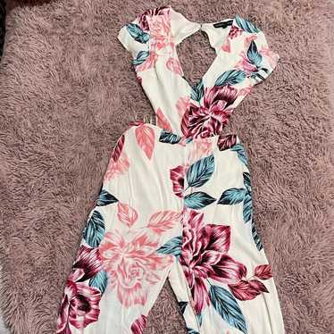 Kendall and Kylie Women Floral Cut Out Jumpsuit