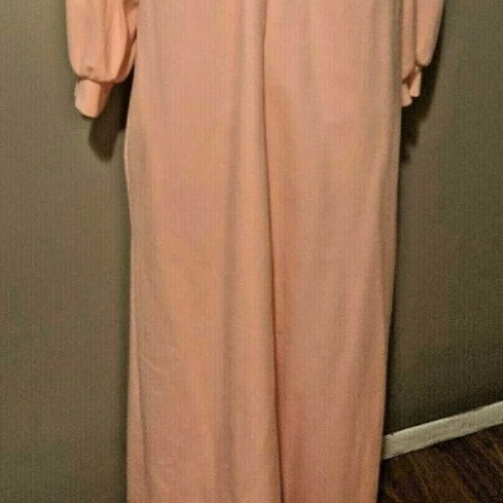 Fleece Vintage Pink Maxi House Dress M - image 2