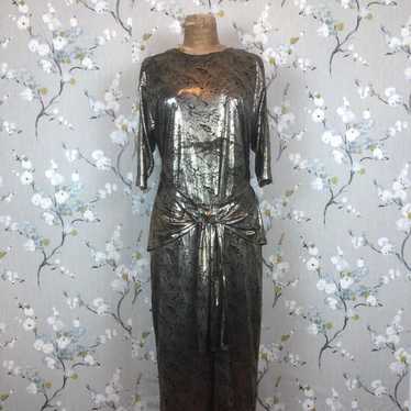 1920s Inspired Metallic Dress