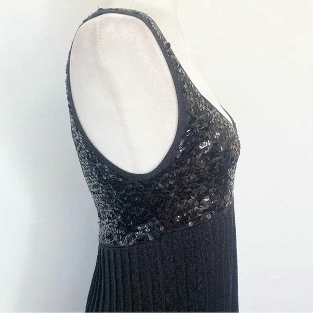 Y2K Bebe Sequin Sparkle Black Stretch Knit Sweate… - image 6