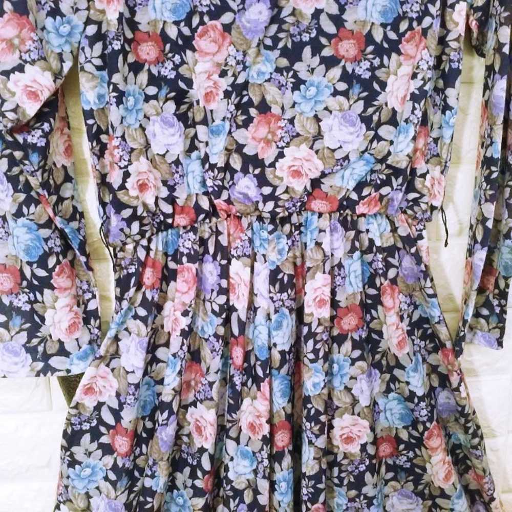 Stuart Alan Floral Midi Dress Pockets - image 6