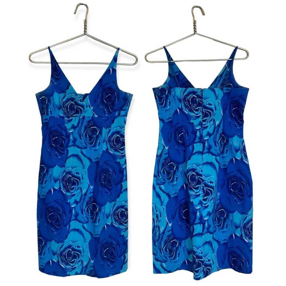 Y2K Digital Floral Print Mini Dress - image 1