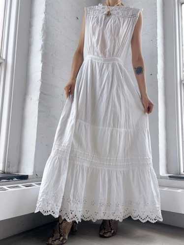 antique cotton & lace summer fields dress