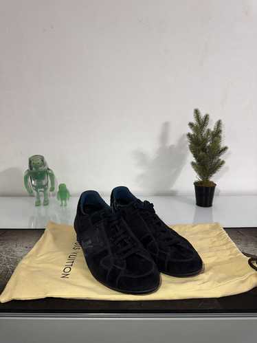 Louis Vuitton Navy Suede Sneakers