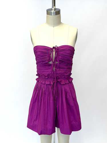 Ulla Johnson Strapless Pleated Romper