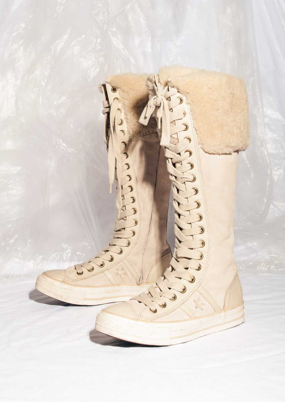 Vintage Y2K Converse Knee High Sneaker Boots in B… - image 2