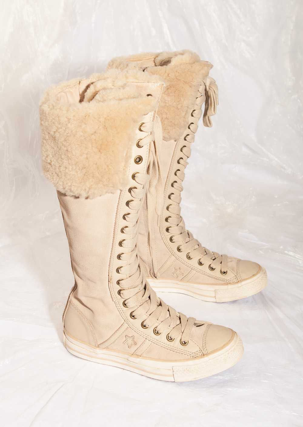 Vintage Y2K Converse Knee High Sneaker Boots in B… - image 4