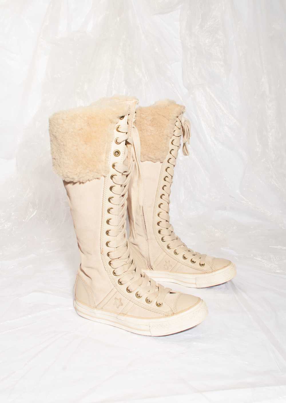 Vintage Y2K Converse Knee High Sneaker Boots in B… - image 6