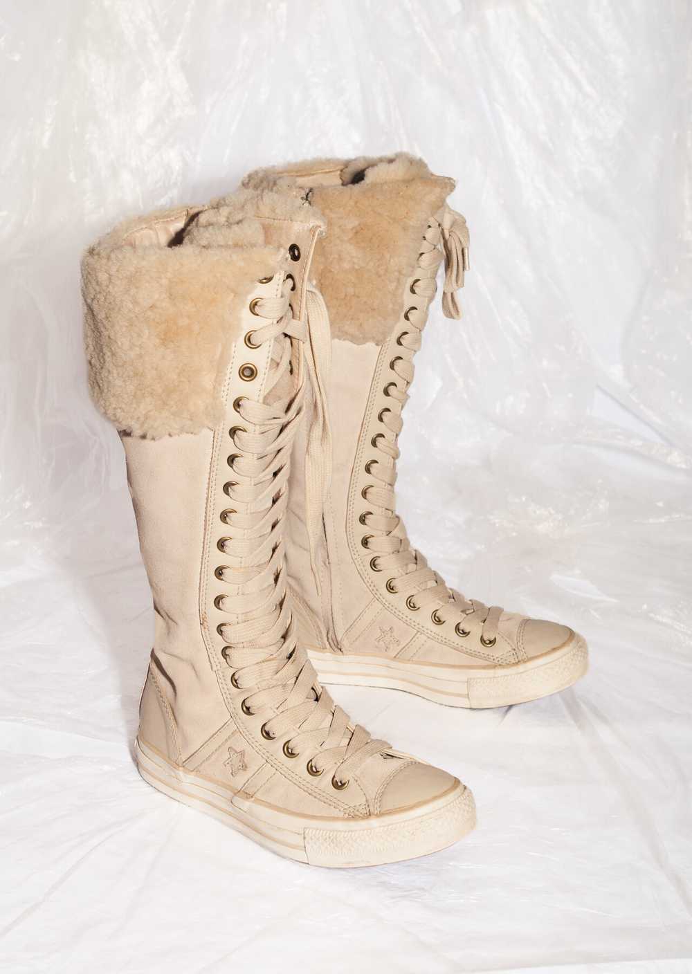 Vintage Y2K Converse Knee High Sneaker Boots in B… - image 8