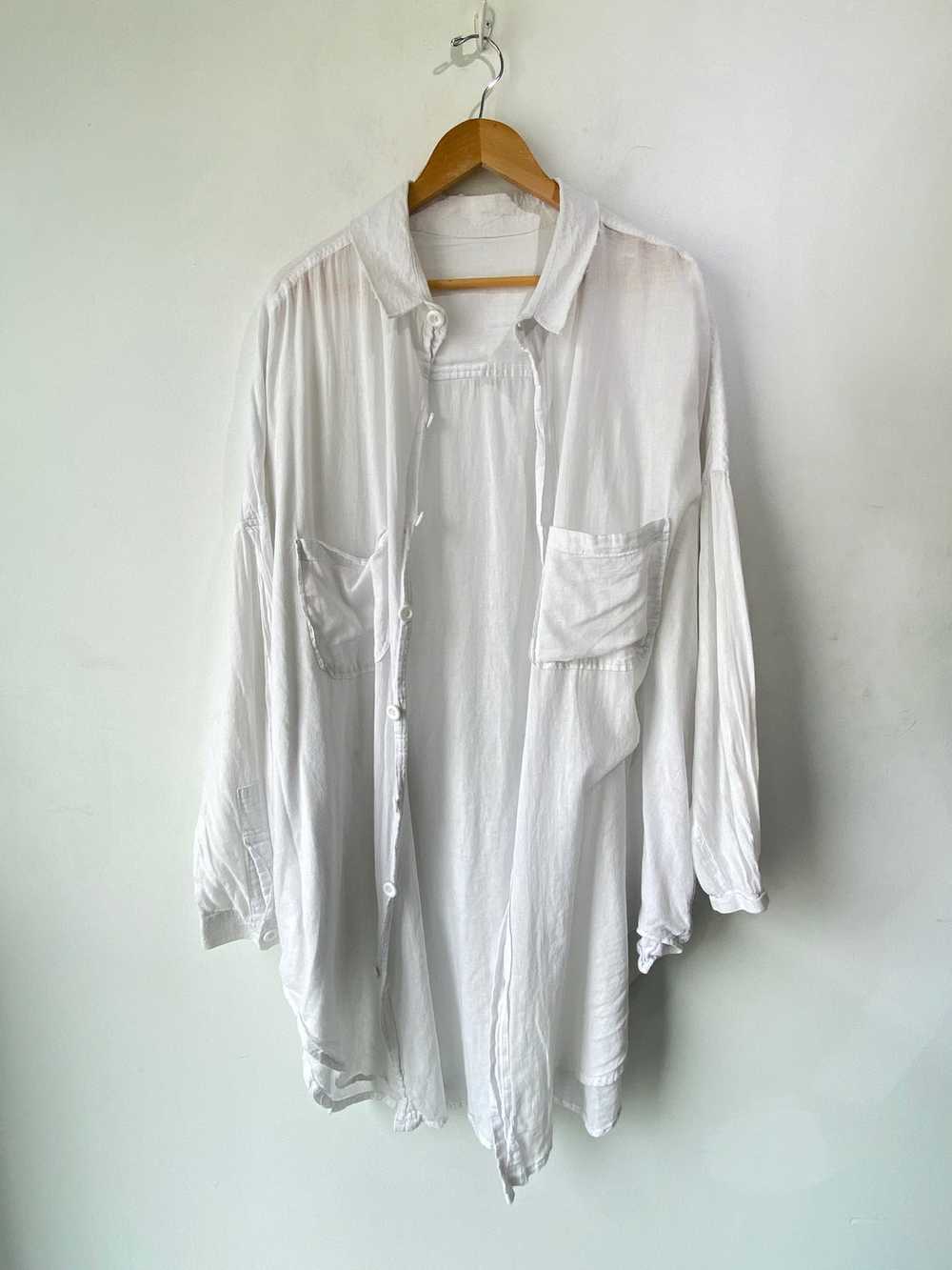 White Cotton Shirt Dress - image 2