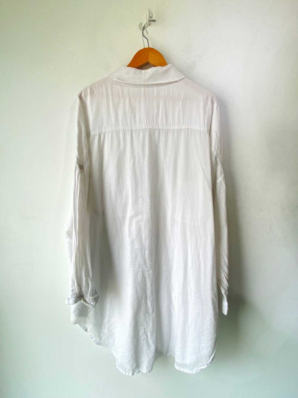 White Cotton Shirt Dress - image 5