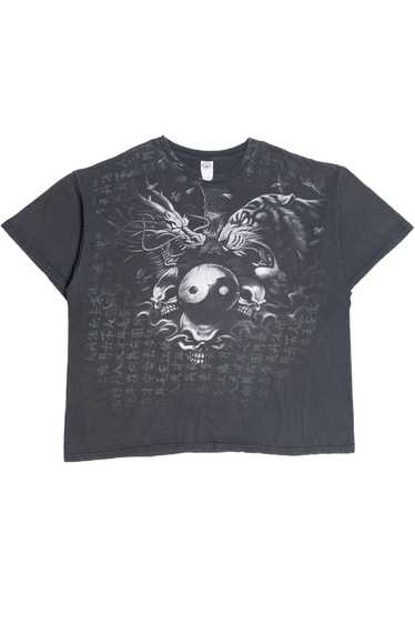 Vintage Ying Yang Dragon Skulls And More T-Shirt - image 1