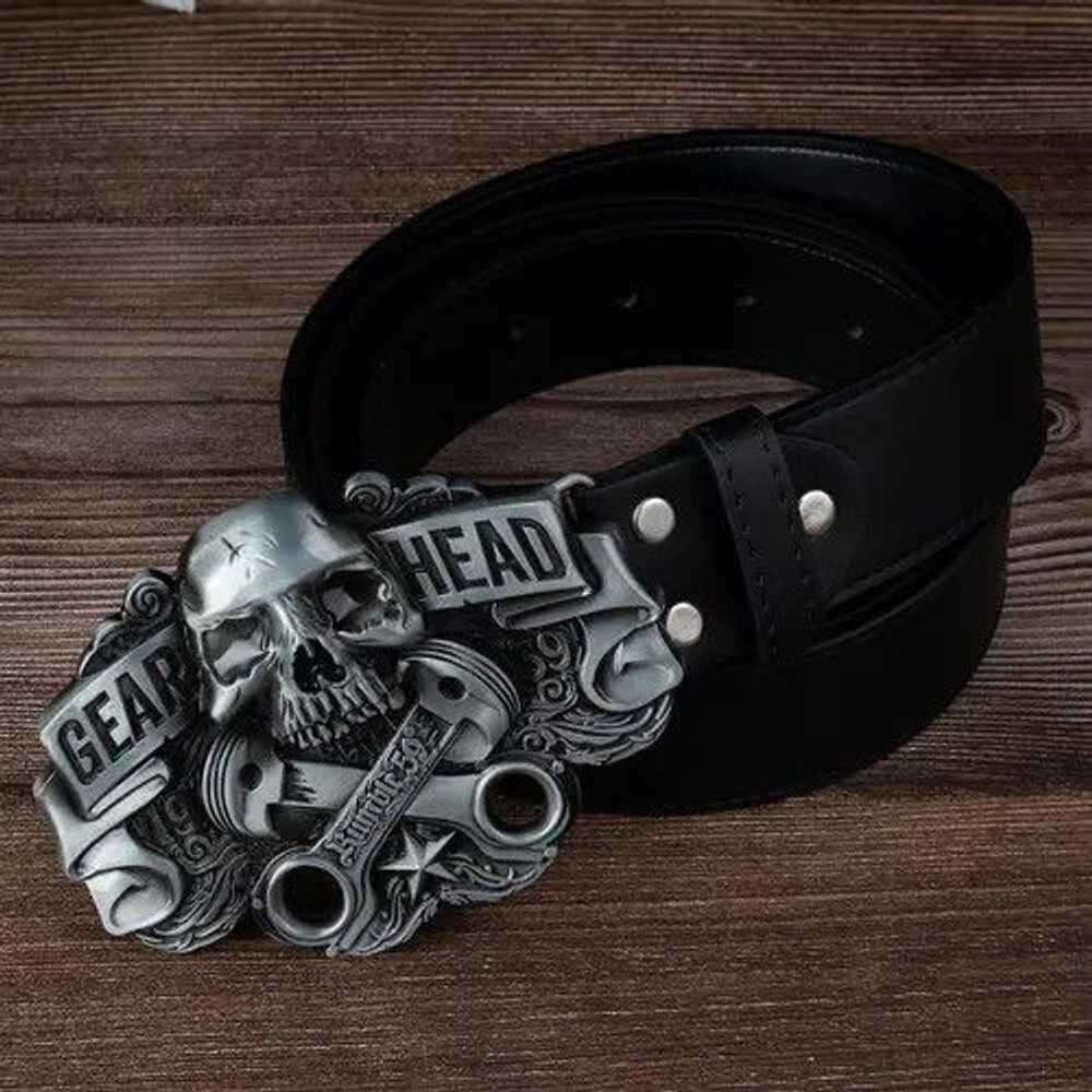 Japanese Brand × Streetwear Skull Buckle Belt - image 1