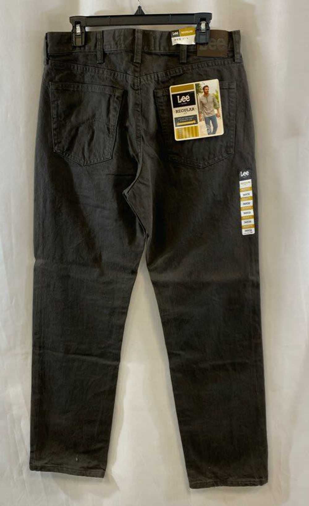 NWT Lee Mens Black Cotton Mid-Rise Regular Fit St… - image 2