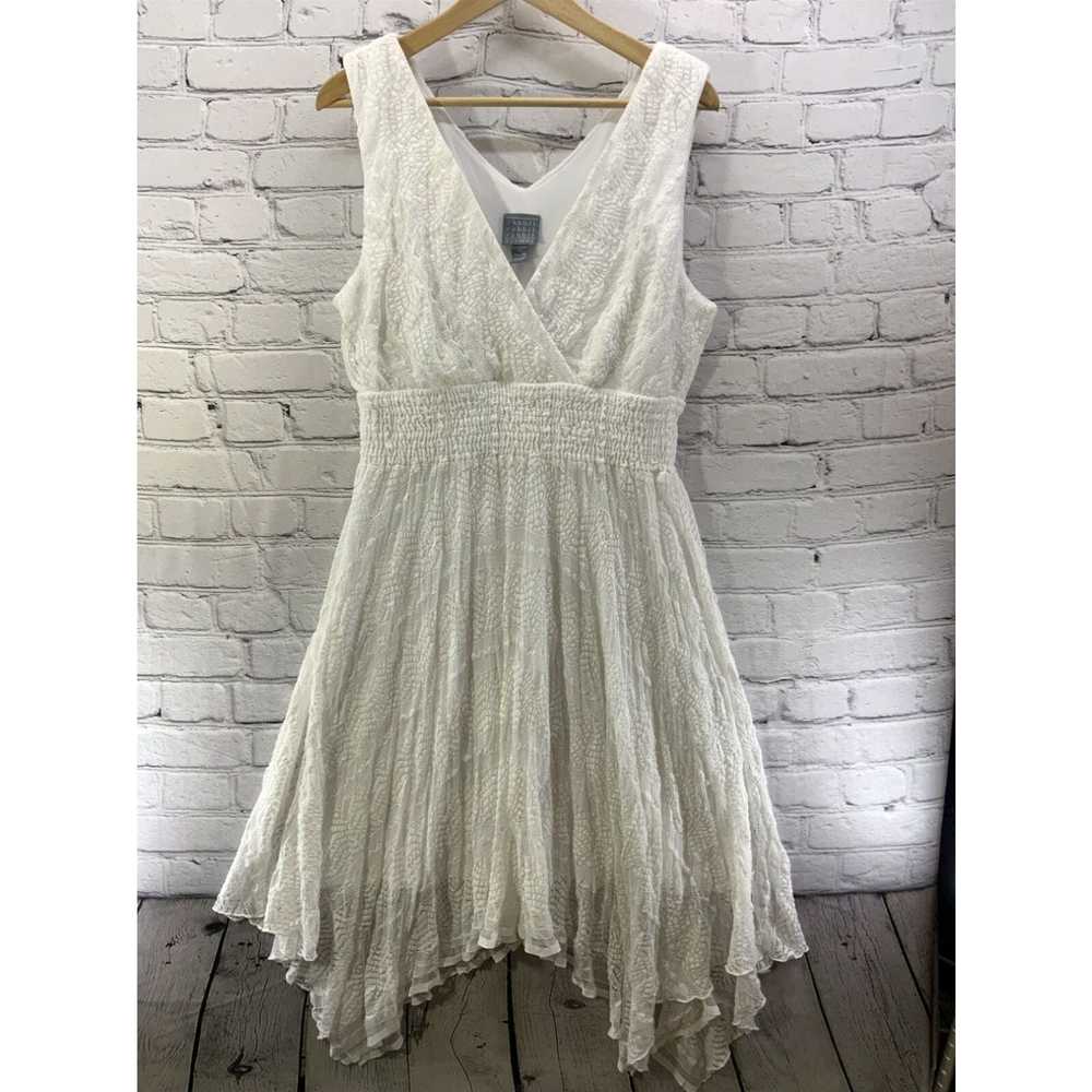 Vintage Rabbit Designs White Sundress Womens Sz 1… - image 1