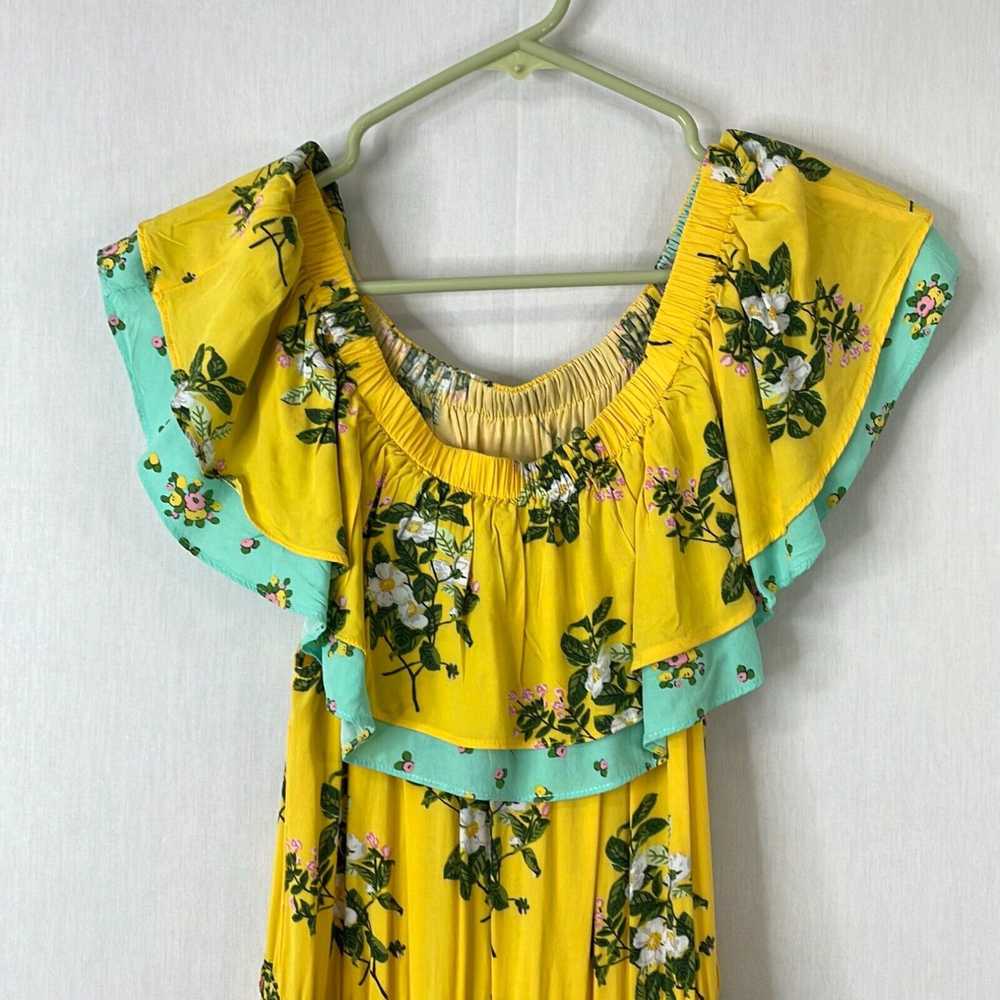 Vintage Matilda Jane Womens Yellow Floral Off The… - image 2