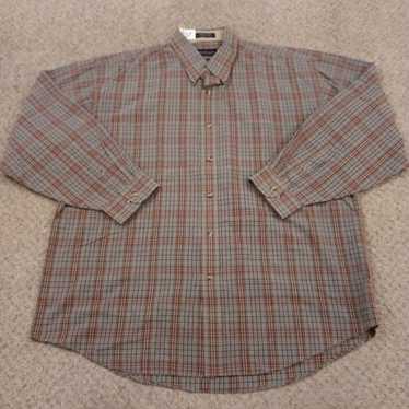 Van Heusen Van Heusen Shirt Mens Large Gray Red P… - image 1