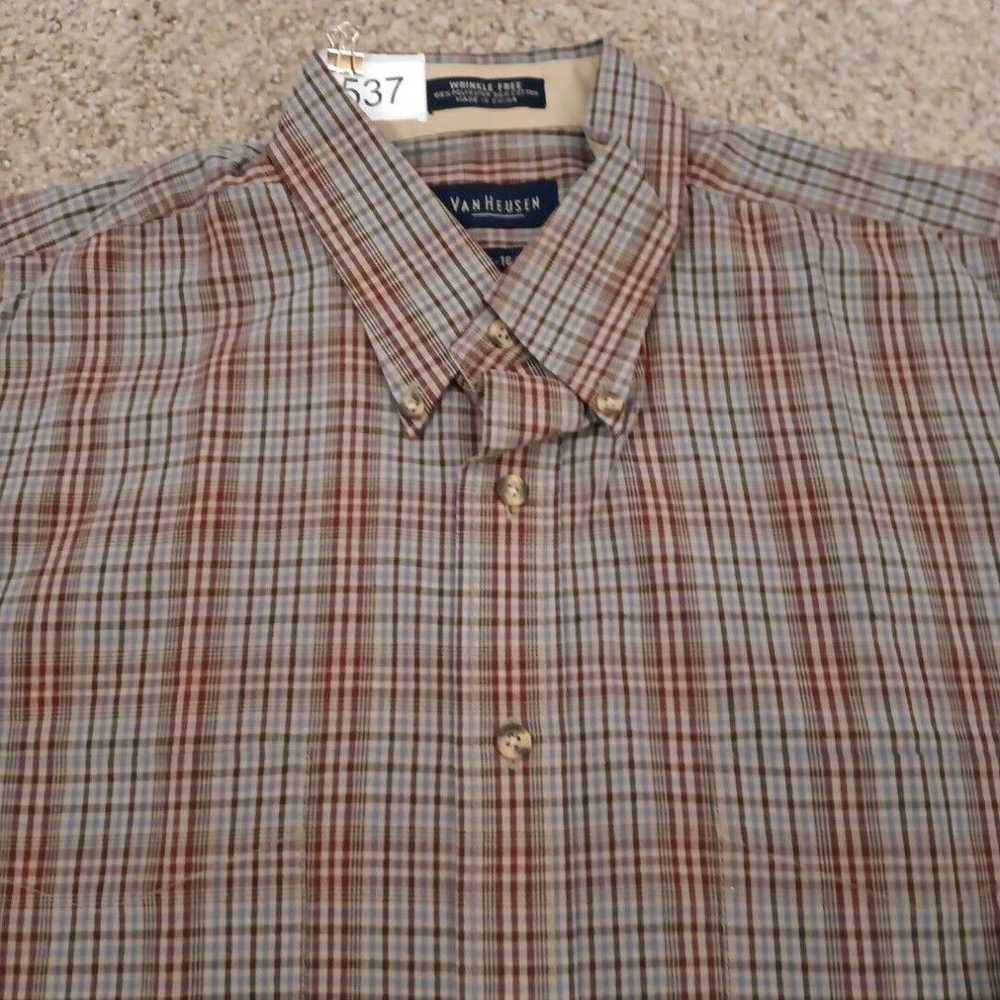 Van Heusen Van Heusen Shirt Mens Large Gray Red P… - image 3