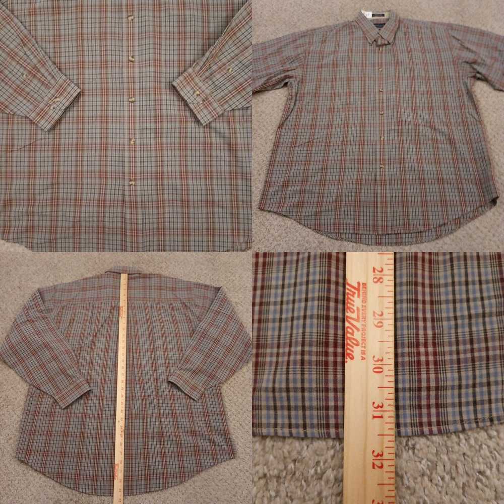 Van Heusen Van Heusen Shirt Mens Large Gray Red P… - image 4