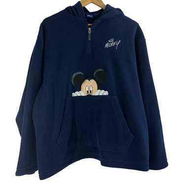 Disney Disney Mickey Mouse Navy Blue Hooded Fleec… - image 1